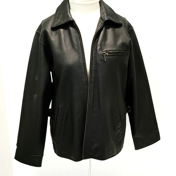 Vintage Other - LEATHER Jacket Zipper Bomber Vintage Moto